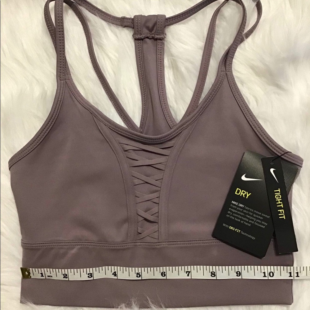 Nike Dri-Fit Women’s Cropped Laced Training Tank Purple Size XS - Picture 3 of 9